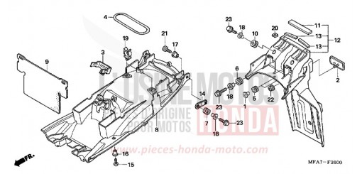 REAR FENDER CBF1000A6 de 2006